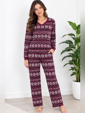Nautica Red and White Pajama Set